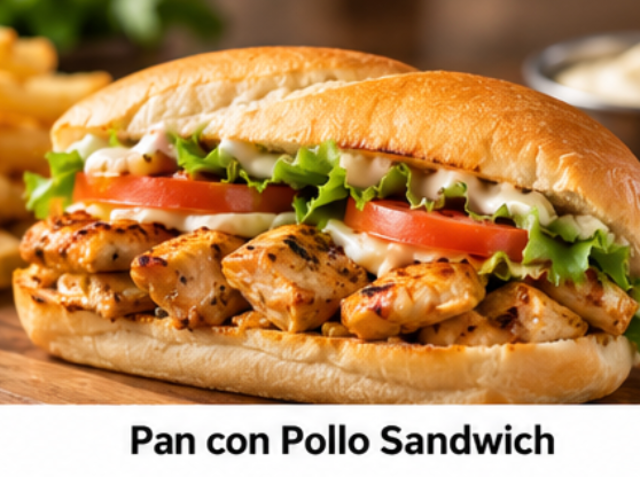 Pan con Pollo Sandwich.