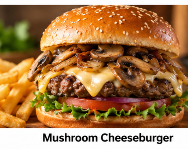 Mushroom Cheeseburger.