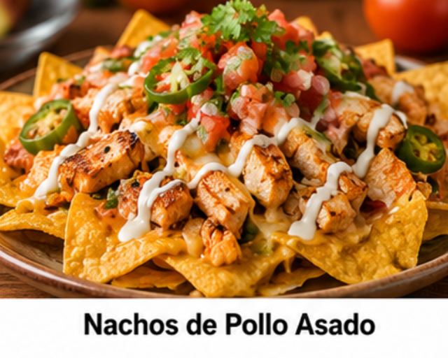 Nachos de Pollo Asado.